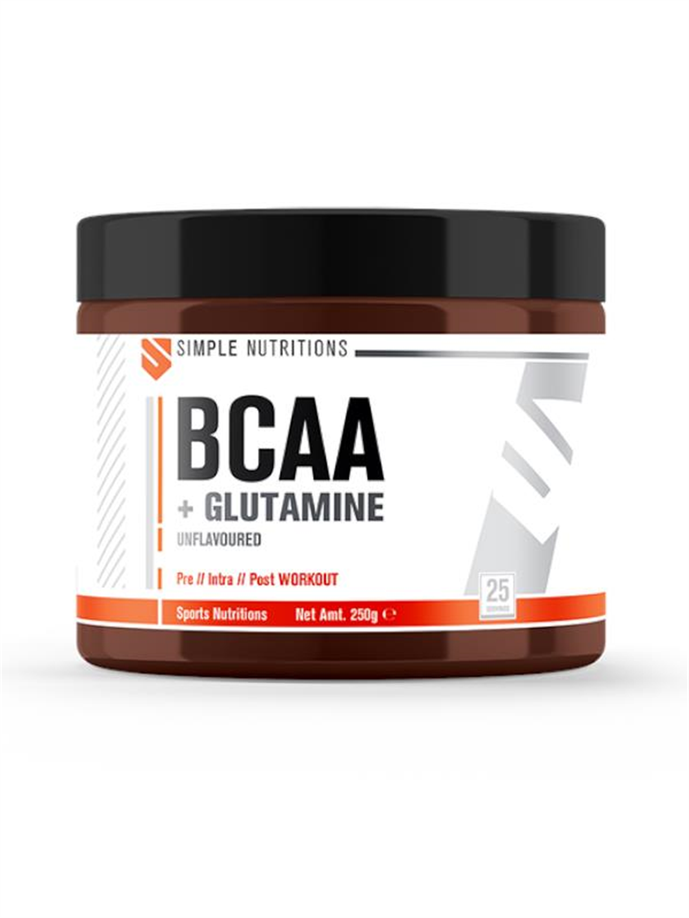 Simple Nutritions BCAA+Glutamine Unflavoured 250 gr (25 Servis)