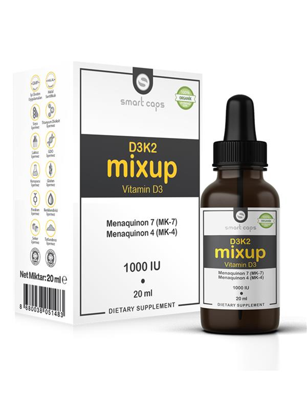Smartcaps D3K2 Mixup 20 ml Damla