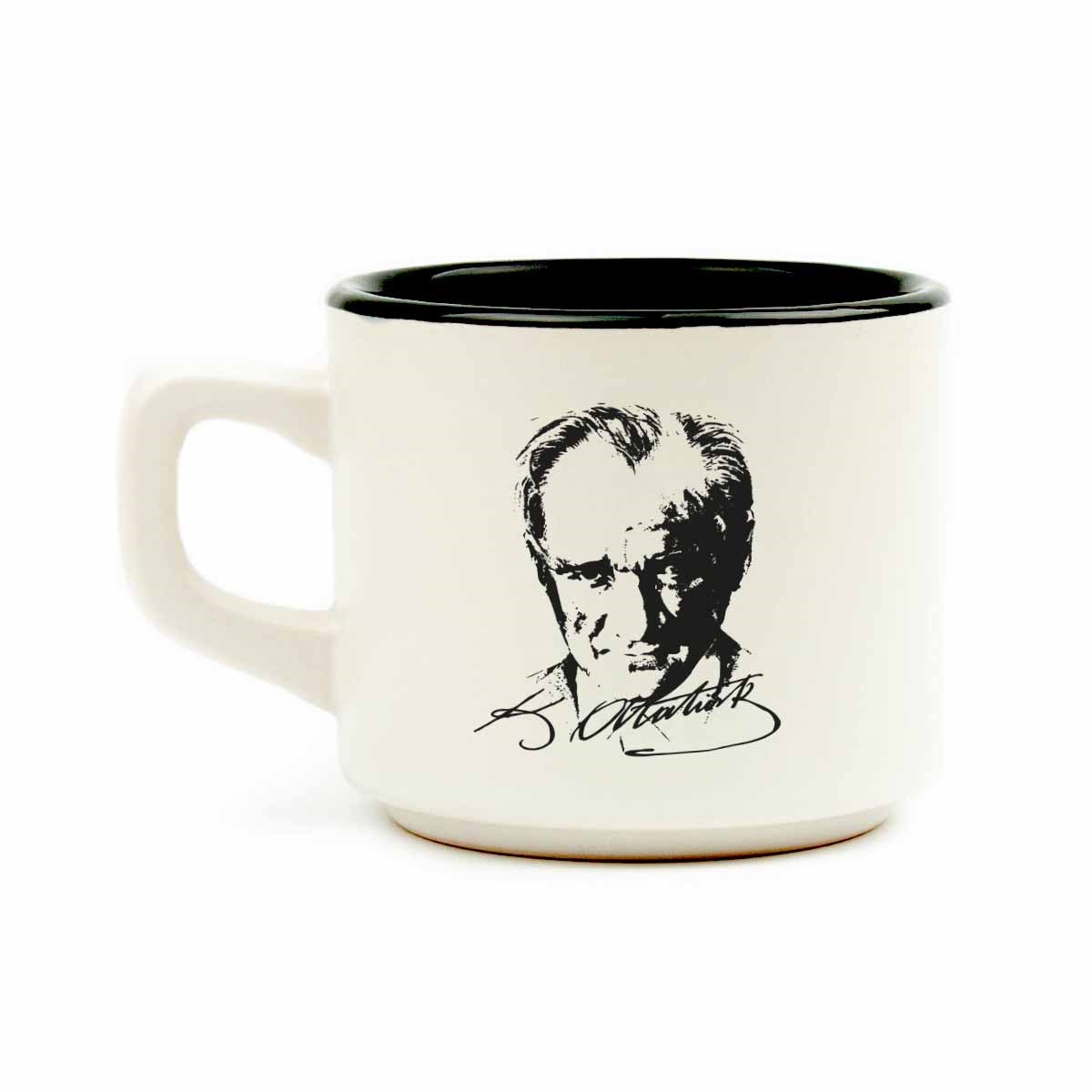 Atatürk Portre Beyaz Venüs Kupa - Hediye Seramik Kupa