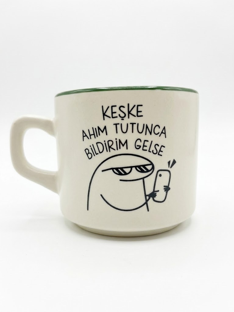 Bildirim Gelse Beyaz Venüs Kupa -Hediyelik Kupa Fincan 