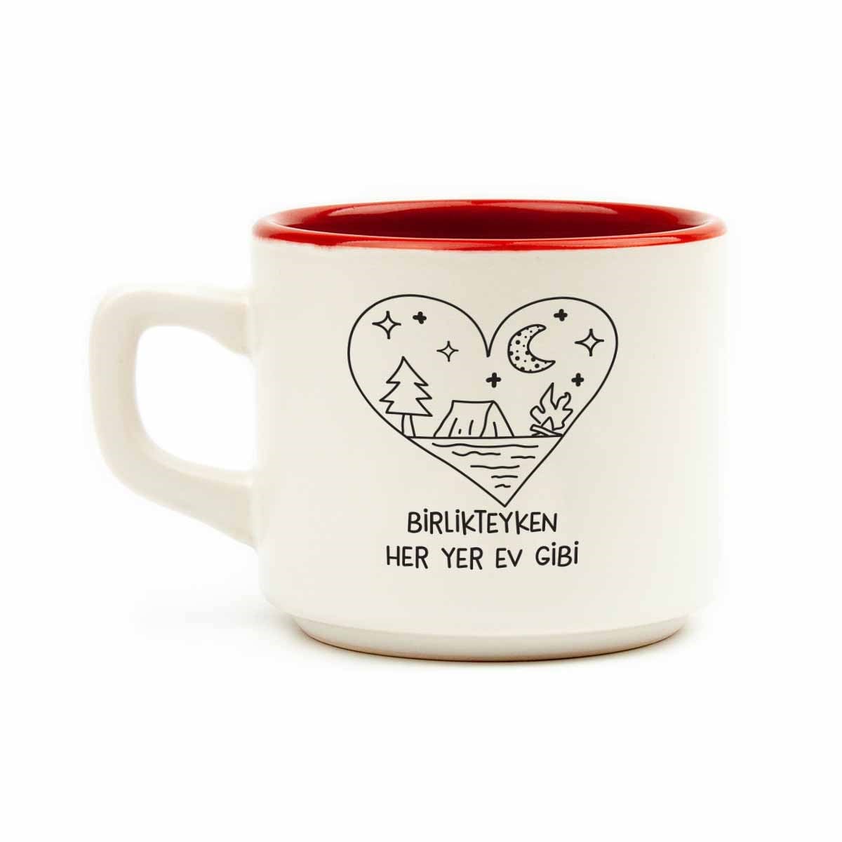 Birlikteyken Her Yer Ev Gibi Beyaz Venüs Kupa - Hediyelik Kupa Fincan Mug