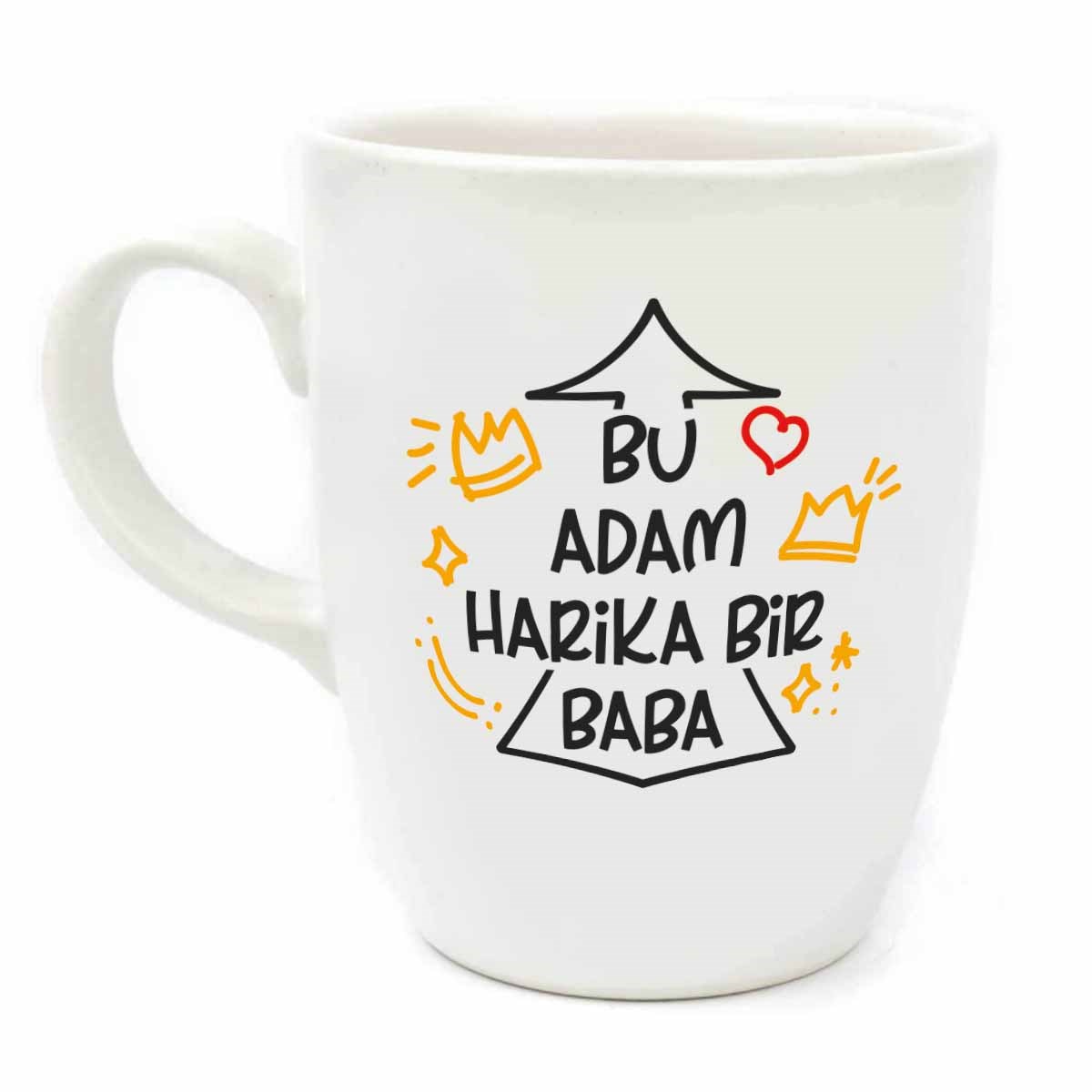 Bu Adam Harika Bir Baba! Krem Oval Kupa - Hediye Seramik Kupa