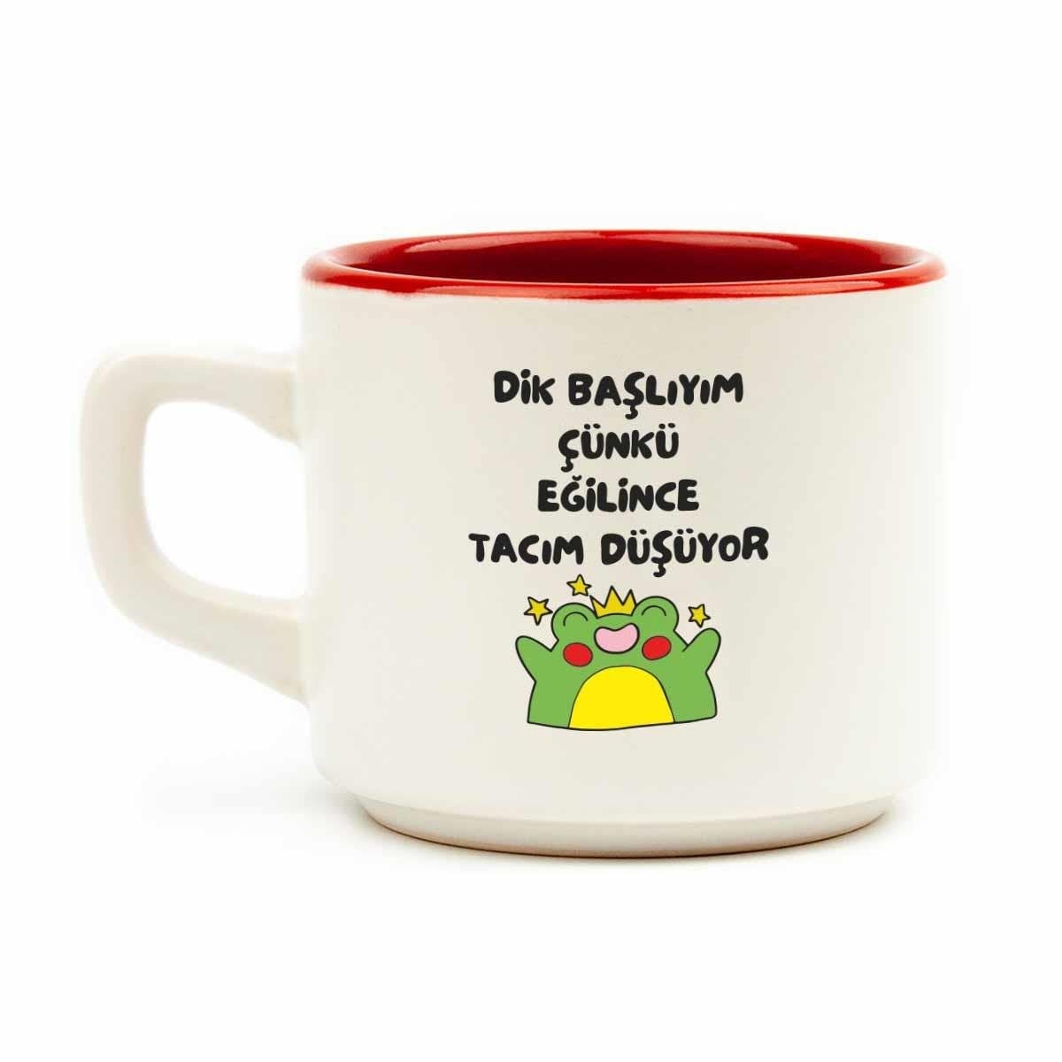 Eğilince Tacım Düşüyor Beyaz Venüs Kupa - Hediye Seramik Kupa