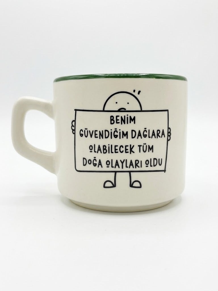 Güvendiğim Dağlara Beyaz Venüs Kupa -Hediyelik Kupa Fincan 