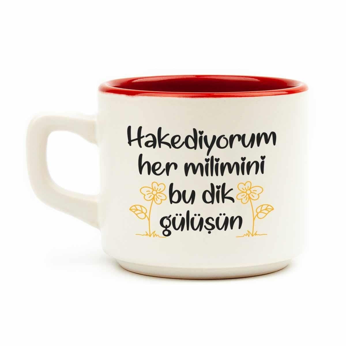 Hakediyorum Her Milimini Bu Dik Gülüşün Beyaz Venüs Kupa - Hediye Seramik Kupa