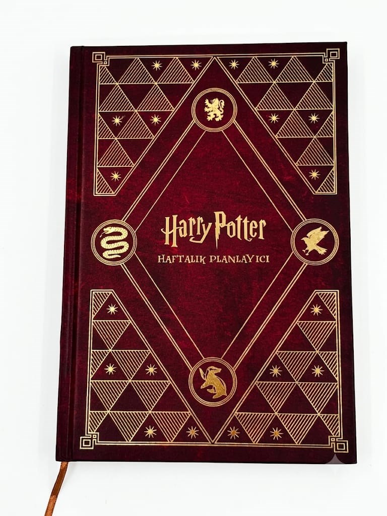 Harry Potter Temalı Haftalık Planlayıcı Ajanda – Bordo Altın Tasarım