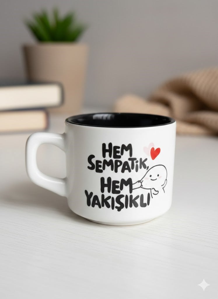 Hem Sempatik Hem Yakışıklı Beyaz Venüs Kupa -Hediyelik Kupa Fincan Mug