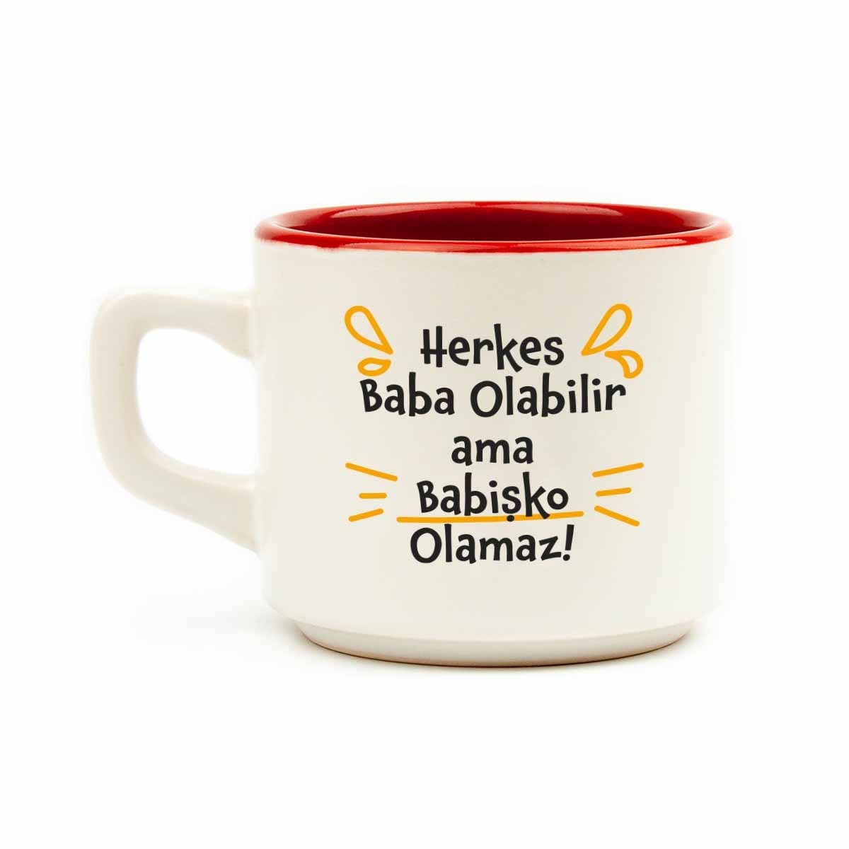 Herkes Baba Olabilir Ama Babişko Olamaz! Beyaz Venüs Kupa - Hediye Seramik Kupa
