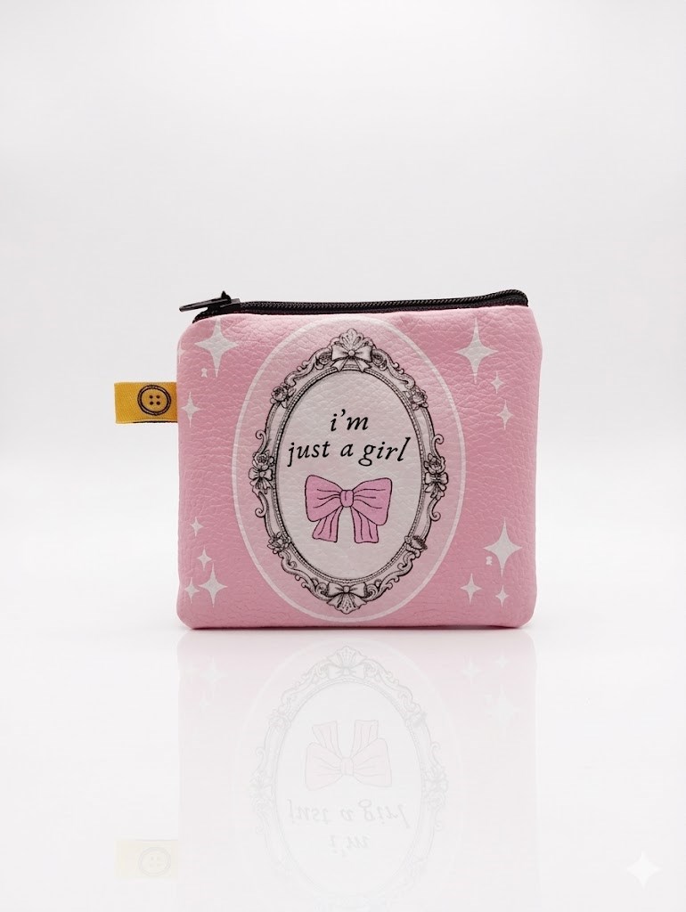 I am Just a Girl! Tasarımlı Bozuk Para Cüzdanı
