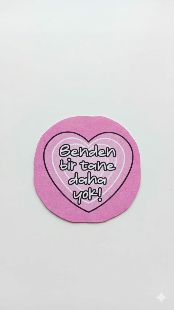 Benden Bir Tane Daha Yok! Baskılı Ahşap Bardak Altlığı 