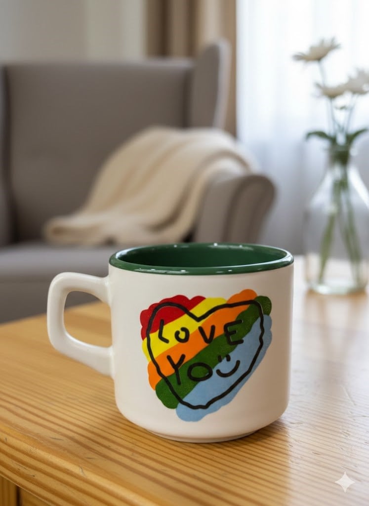 Love You Beyaz Venüs Kupa -Hediyelik Kupa Fincan 