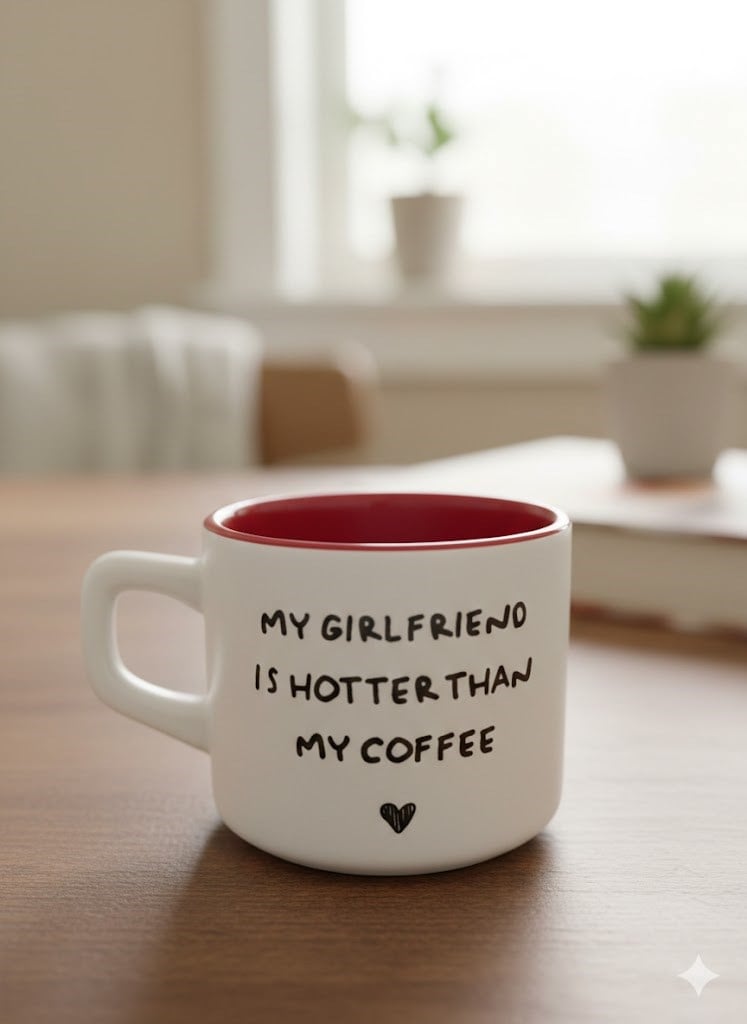 My Gırlfrıend Is Hotter Than My Coffee Beyaz Venüs Kupa - Hediyelik Kupa Fincan Mug