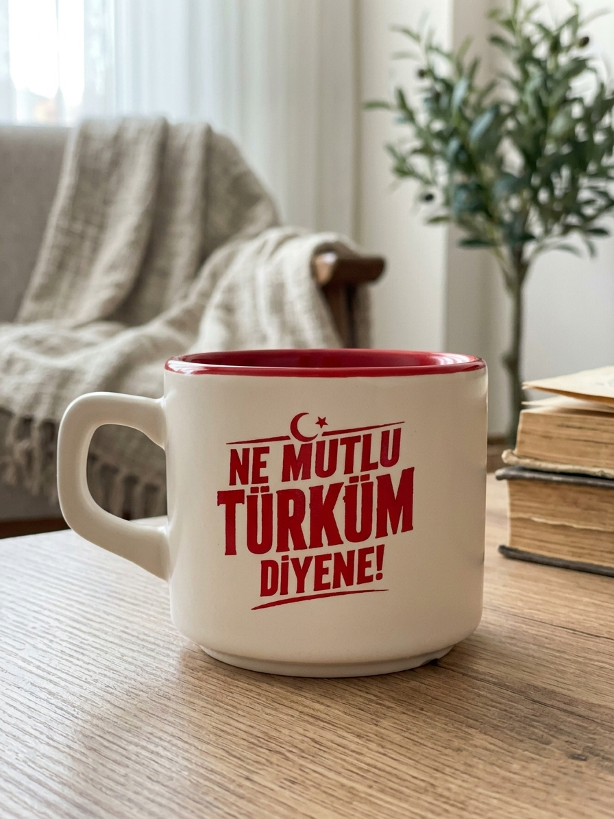 Ne Mutlu Türküm Diyene ! 01 Beyaz Venüs Kupa - Hediyelik Kupa Fincan Mug