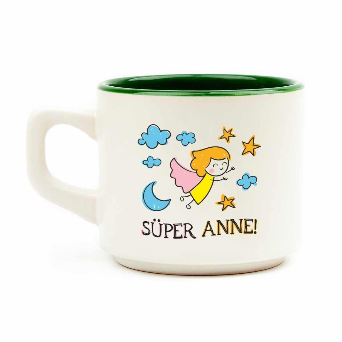 Süper Anne! Beyaz Venüs Kupa - Anneler Günü Hediyesi Kupa Fincan