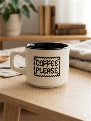 Coffe Please Beyaz Venüs Kupa -Hediyelik Kupa Fincan Mug
