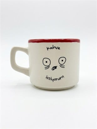 Kahve İstiyorum 02 Beyaz Venüs Kupa - Hediyelik Kupa Fincan Mug