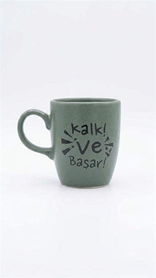 Kalk Ve Başar Yeşil Oval Kupa - Hediyelik Kupa Fincan Mug