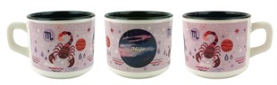 Kişiye Özel Akrep Burcu Tasarımlı Beyaz Burc Kupa - Hediyelik Kupa Fincan Mug