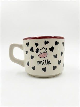 Milk İnek Sarmal 02 Beyaz Venüs Kupa - Hediyelik Kupa Fincan Mug
