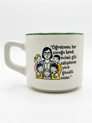 Öğretmen;Her Çocuğu Kendi Evladı Gibi Beyaz Venüs Kupa - Öğretmenler Günü Hediyelik Kupa