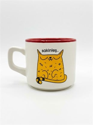 Sakinleş.. 02 Beyaz Venüs Kupa - Hediyelik Kupa Fincan Mug
