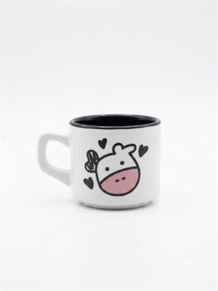 Sevimli İnek Tasarımlı Beyaz Venüs Kupa - Hediyelik Kupa Fincan Mug
