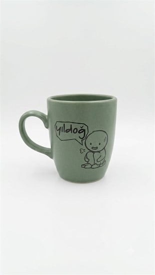 Yıldoğ Yeşil Oval Kupa - Hediyelik Kupa Fincan Mug