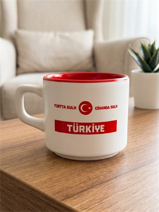 Yurtta Sulh Cihanda Sulh Beyaz Venüs Kupa - Hediyelik Kupa Fincan Mug