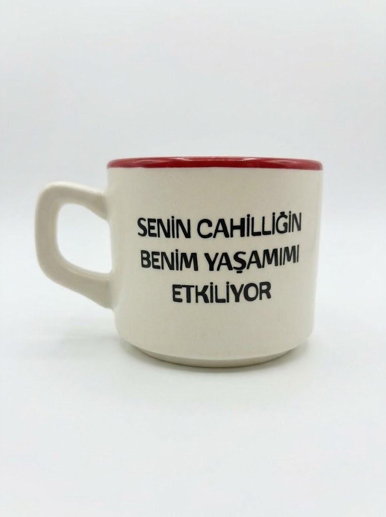 Senin Cahilliğin Benim Yaşamımı Etkiliyor 02 Beyaz Venüs Kupa - Hediyelik Kupa Fincan Mug