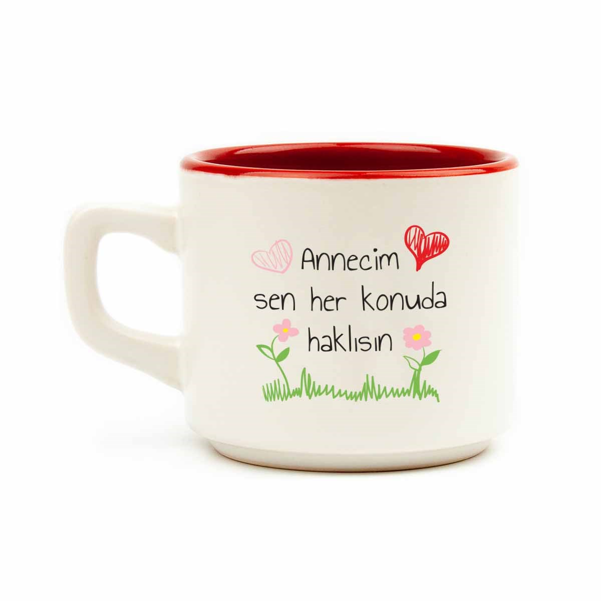 Annecim Sen Her Konuda Haklısın! Beyaz Venüs Kupa - Anneler Günü Hediyesi Kupa Fincan