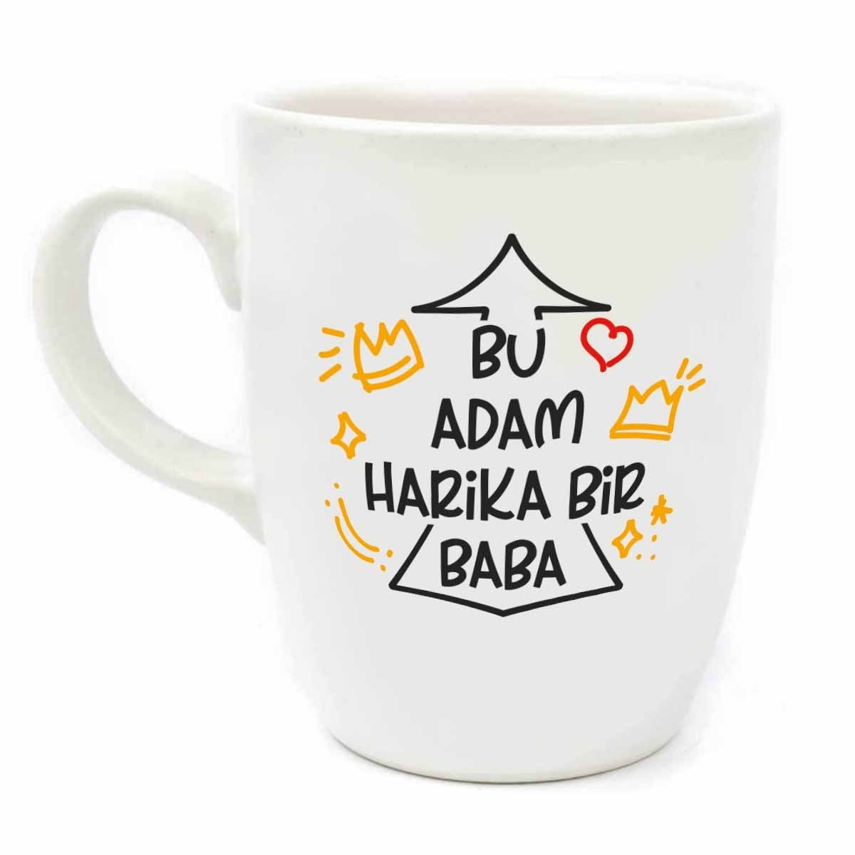 Bu Adam Harika Bir Baba! Krem Oval Kupa - Hediye Seramik Kupa