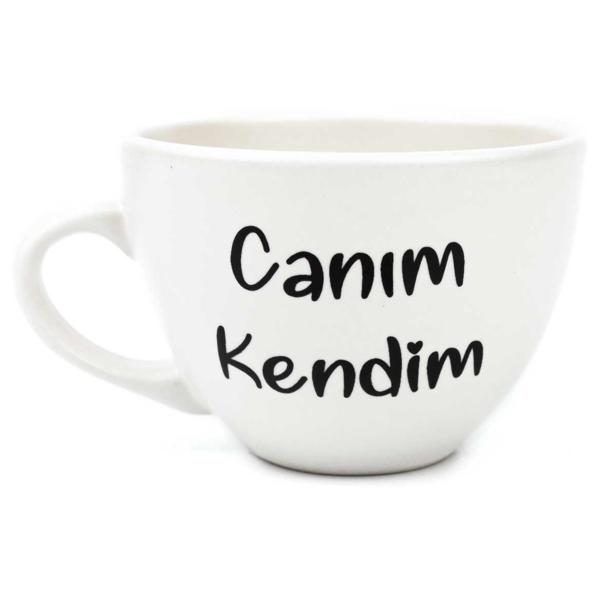 Canım Kendim Krem Fincan - Hediye Seramik Fincan