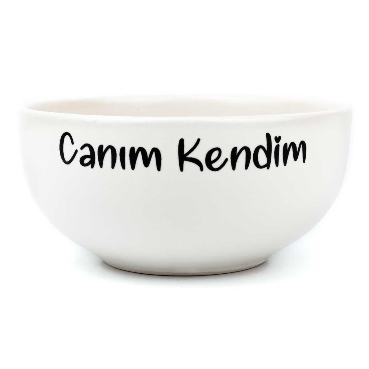 Canım Kendim Krem Seramik Kase - Hediye Seramik Kase