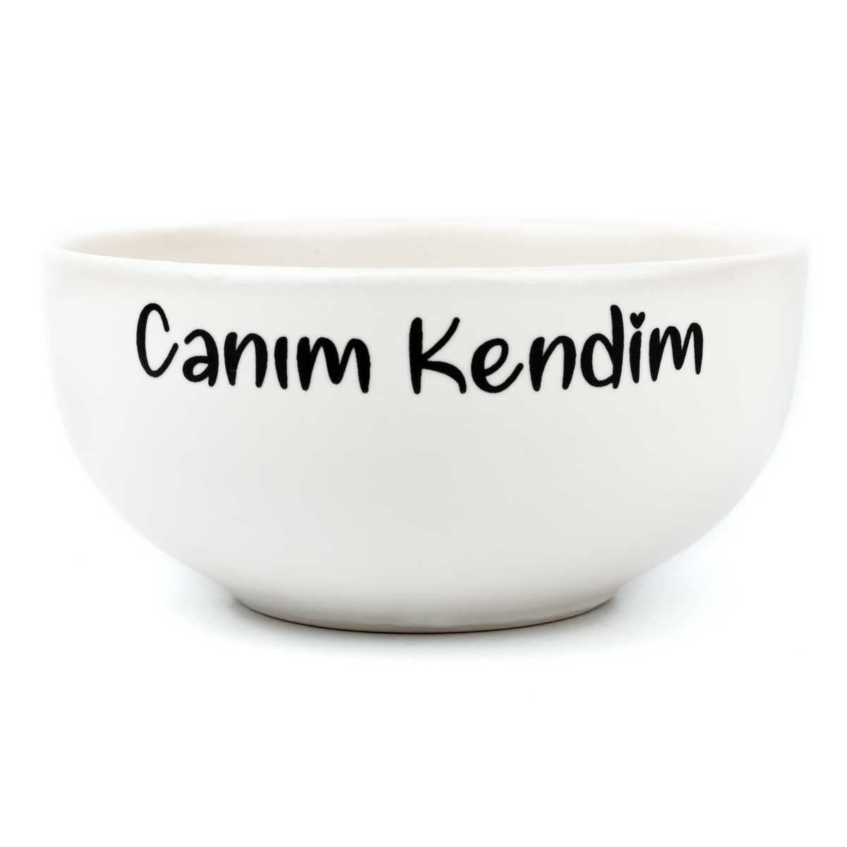 Canım Kendim Krem Seramik Kase - Hediye Seramik Kase