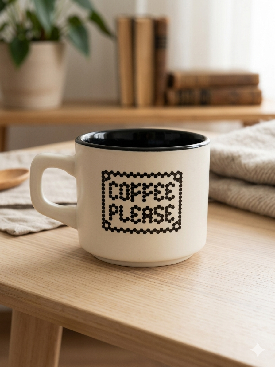 Coffe Please Beyaz Venüs Kupa -Hediyelik Kupa Fincan Mug