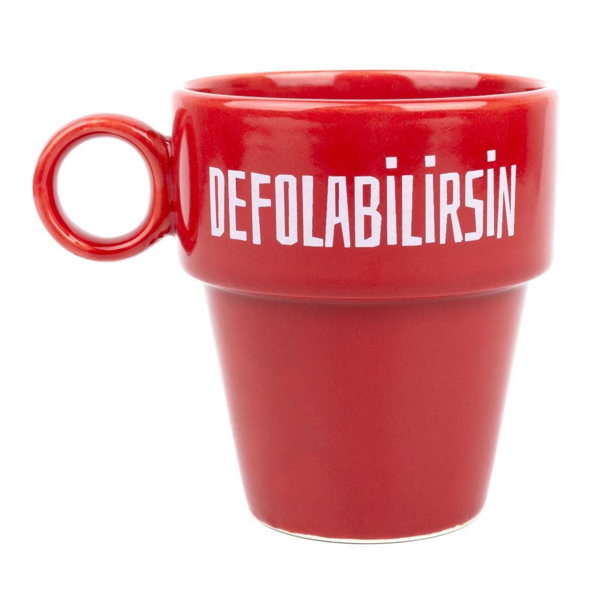 Defolabilirsin Kırmızı Parlak Koni Kupa