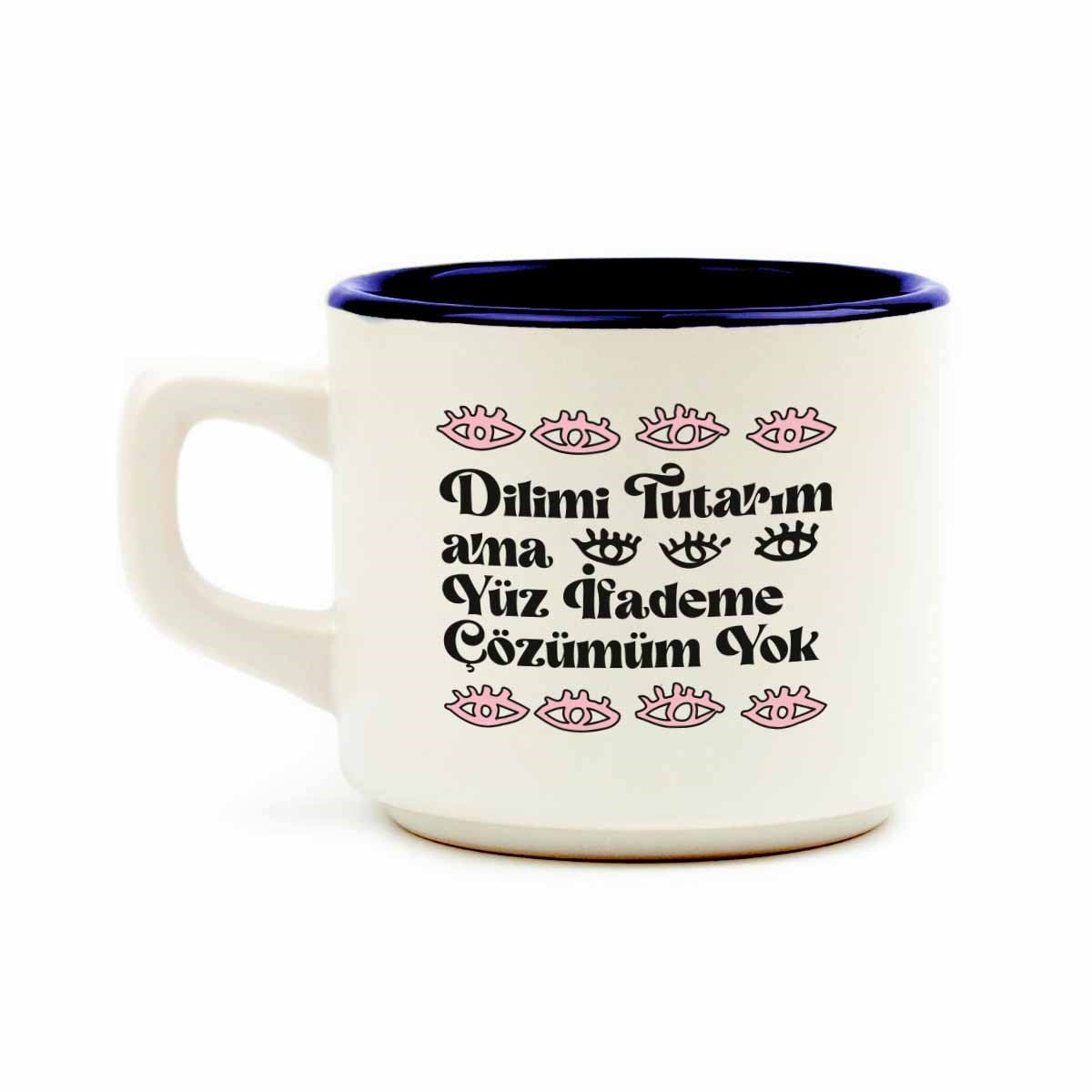 Dilimi Tutarım Ama Yüz İfademe Çözümüm Yok  Beyaz Venüs Kupa - Hediye Seramik Kupa