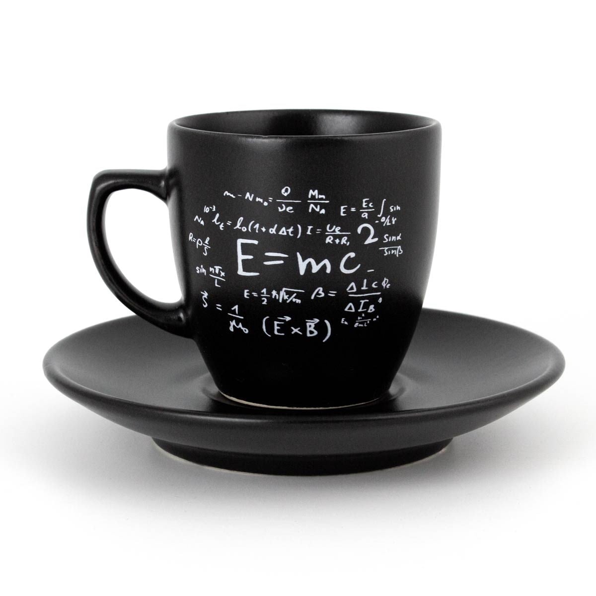 E=mc2 Siyah Türk Kahvesi Fincanı