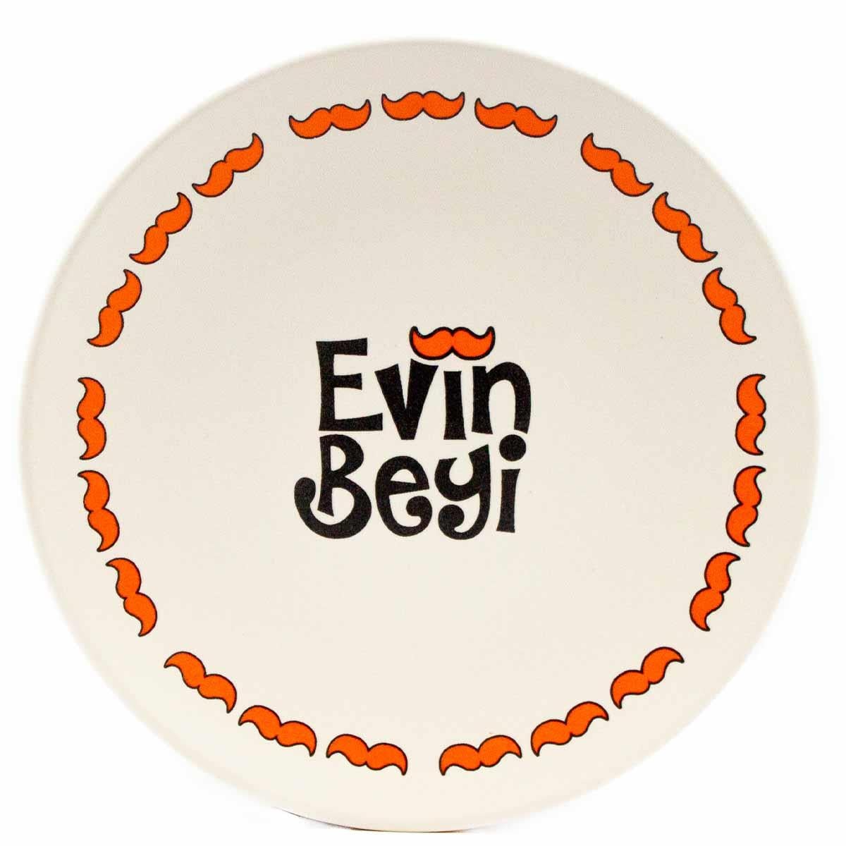 Evin Beyi 20 cm Tasarım Pasta Tabağı-1 Adet Hediyelik Pasta Tabağı