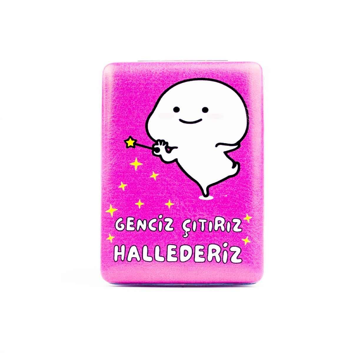 Genciz Çıtırız Hallederiz Cep Çanta Makyaj Aynası - Kompakt Cep Aynası