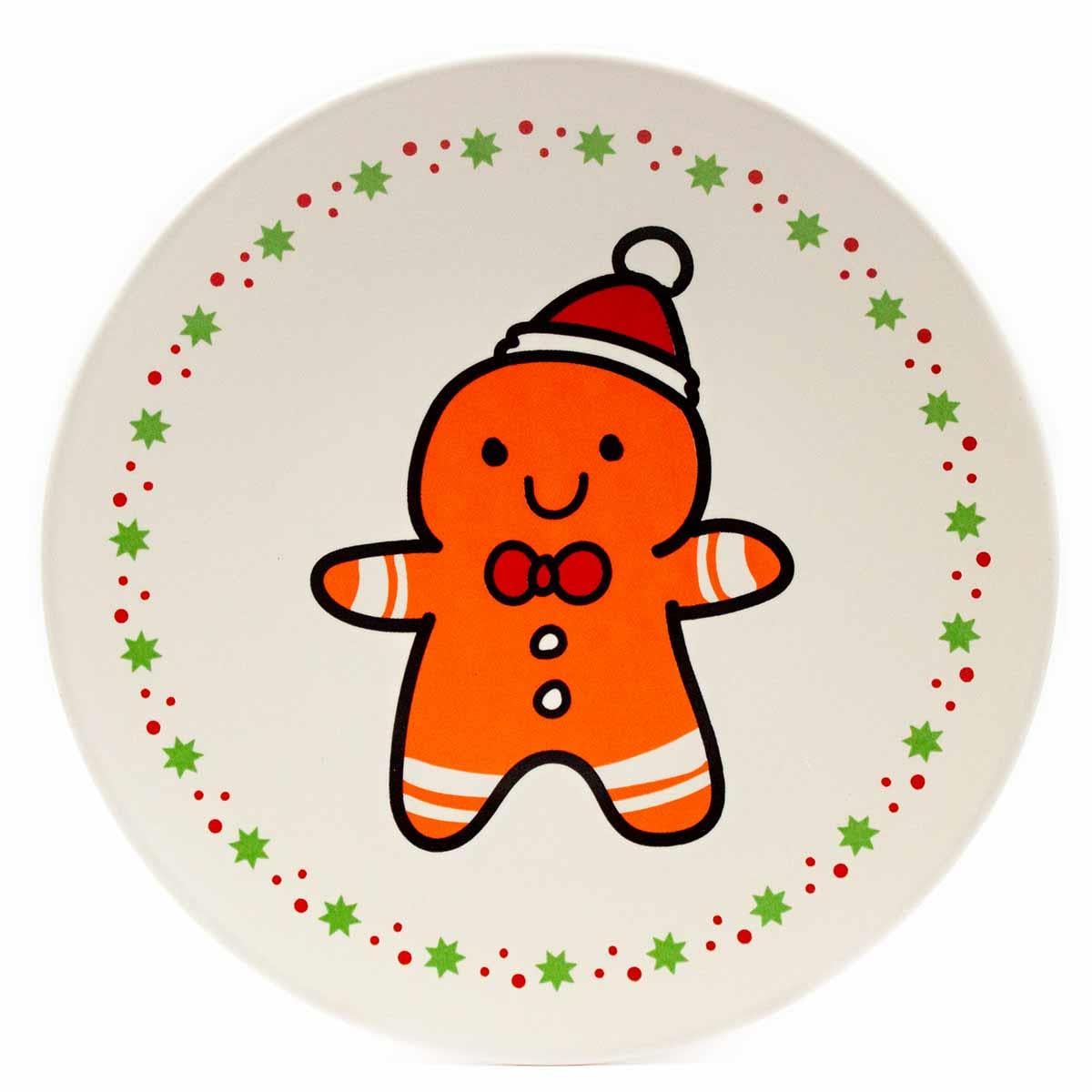 Gingerbread Cinnamon Cookie Özel Tasarım 20 cm Yılbaşı Pasta Tabağı-1 Adet Yılbaşı Temalı Pasta Tabağı