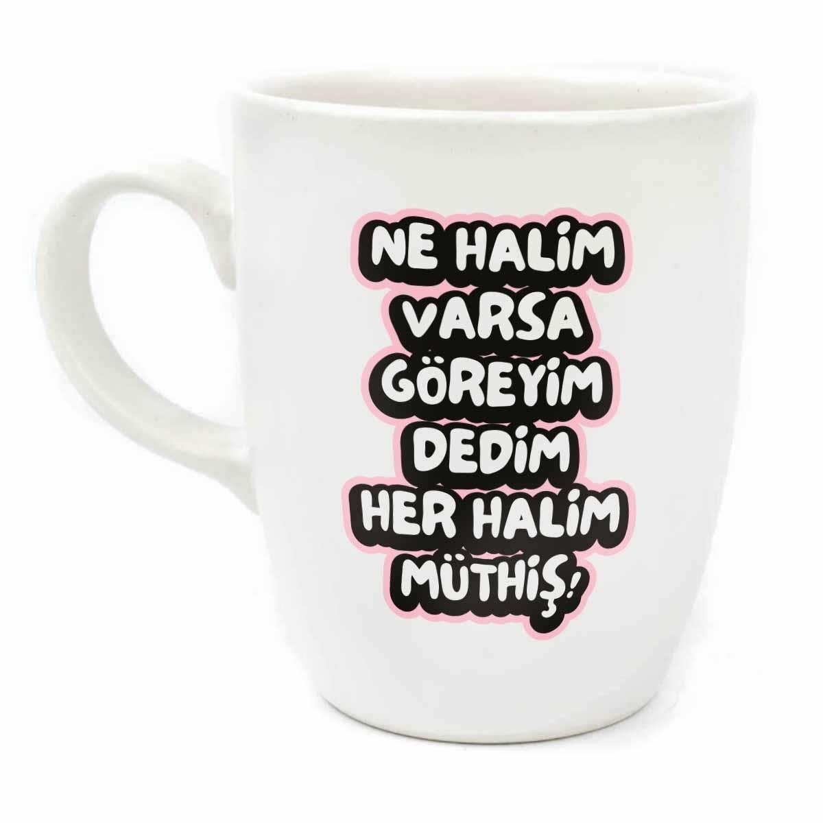 Her Halim Müthiş! Krem Oval Kupa - Hediye Seramik Kupa