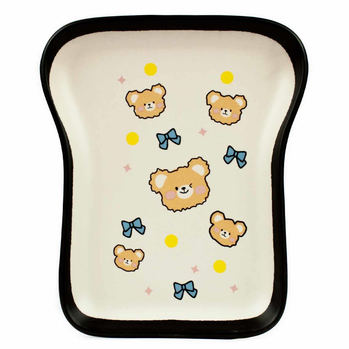 Kawaii Puppy Ayıcık Tasarım Tost Tabağı - Kahvaltı Sunum Tabağı