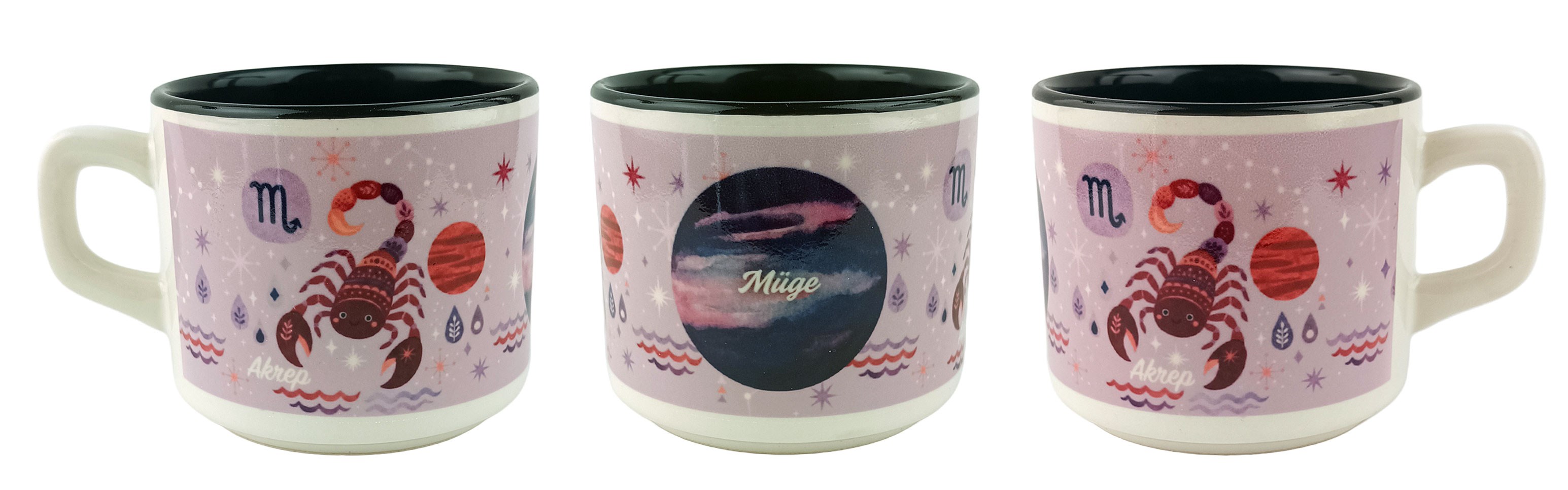 Kişiye Özel Akrep Burcu Tasarımlı Beyaz Burc Kupa - Hediyelik Kupa Fincan Mug