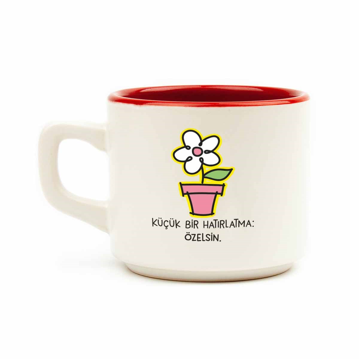 Küçük Bir Hatırlatma:Özelsin. Beyaz Venüs Kupa - Hediyelik Kupa Fincan Mug