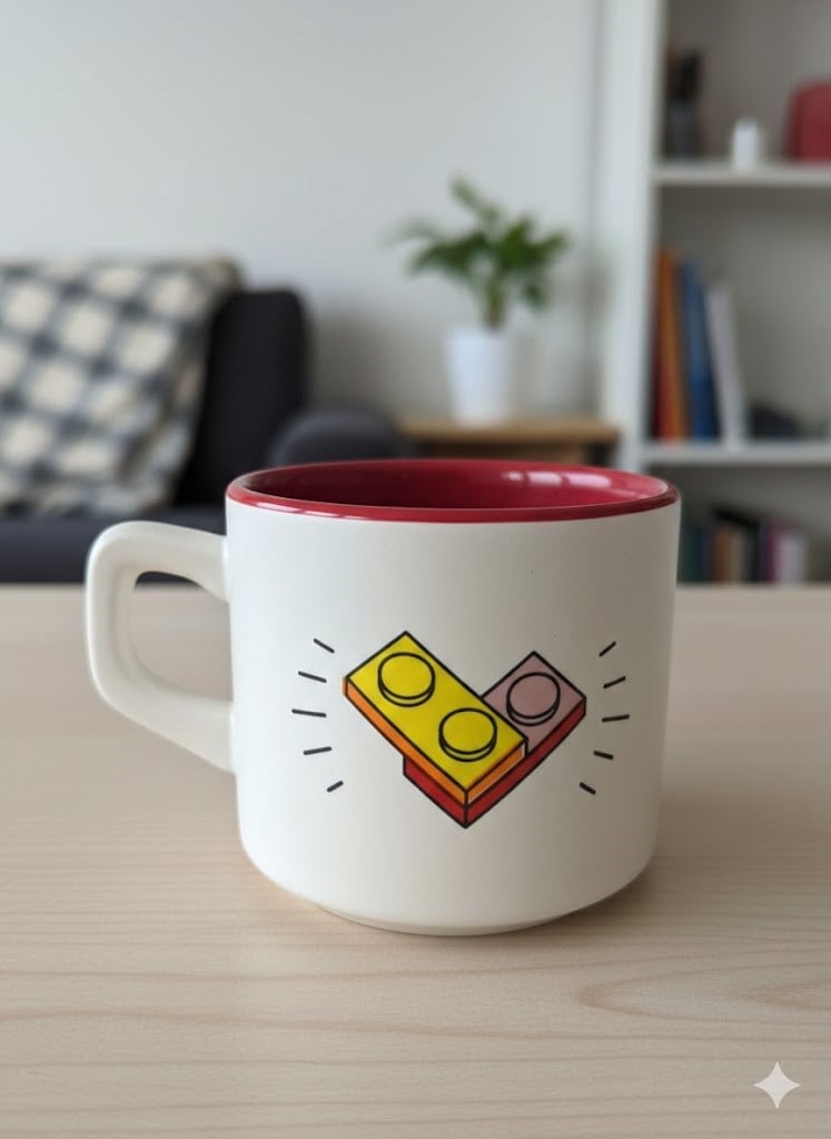 Lego Beyaz Venüs Kupa - Hediyelik Kupa Fincan Mug