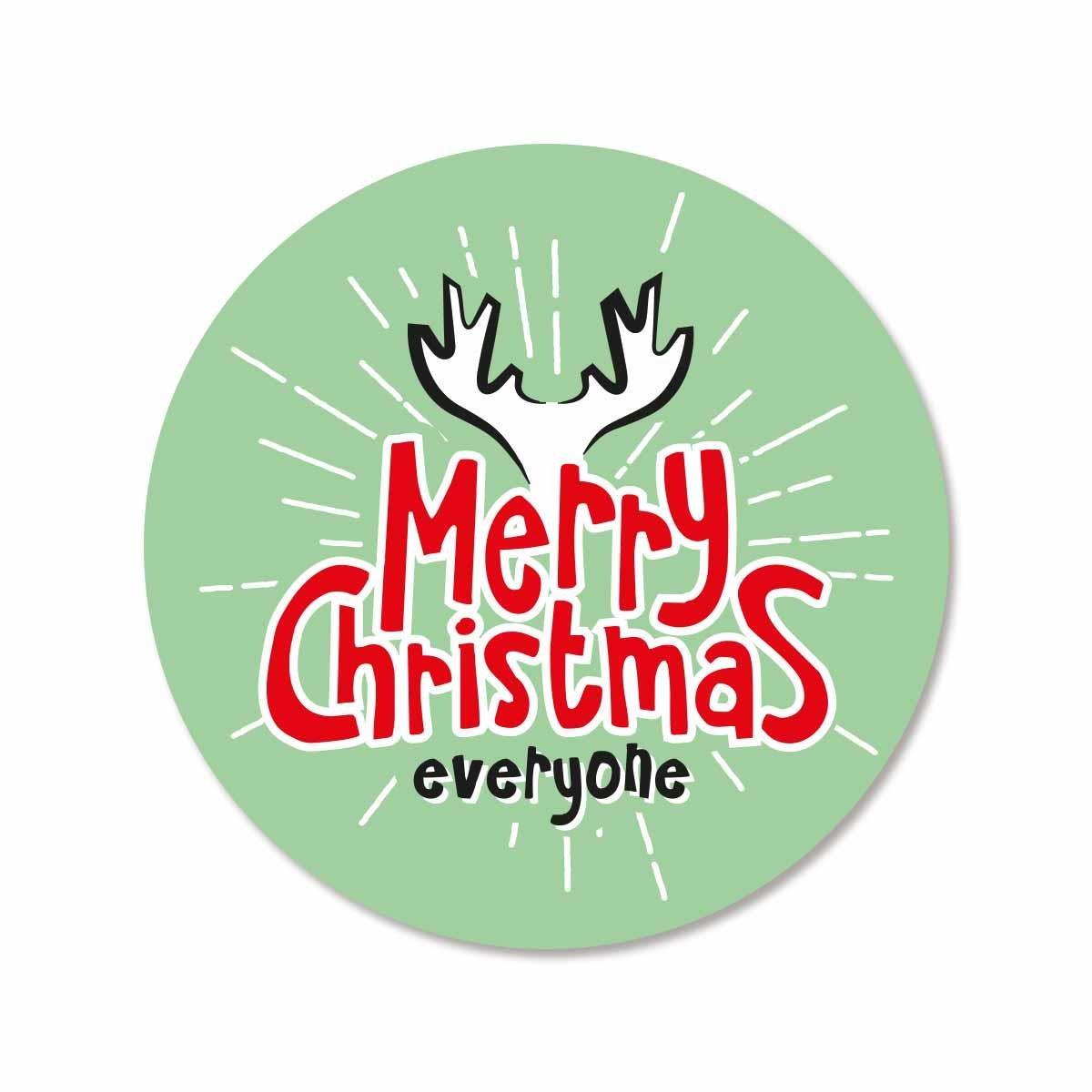 Merry Christmas Everyone No:23 Ahşap Bardak Altlığı