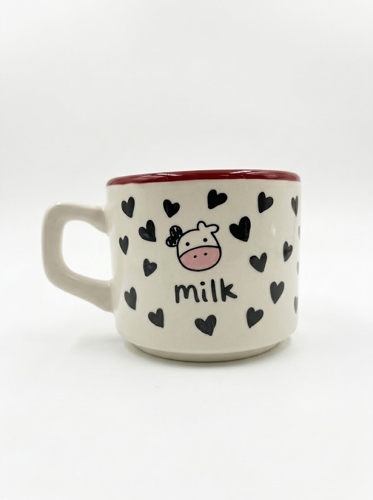 Milk İnek Sarmal 02 Beyaz Venüs Kupa - Hediyelik Kupa Fincan Mug