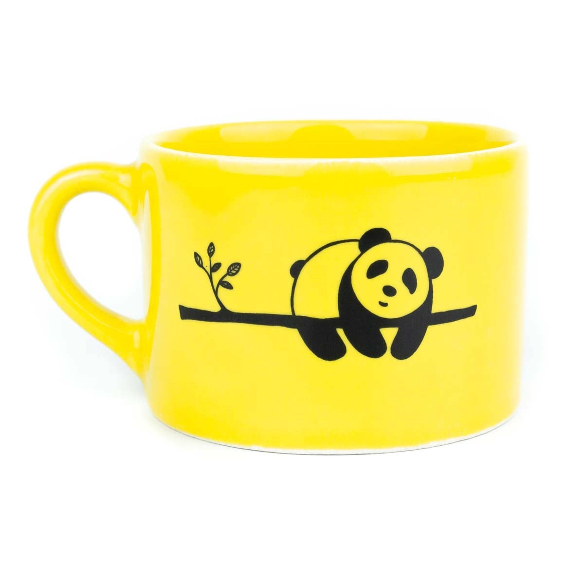 Bambulu Pandalar Sarı Parlak Mini Kupa