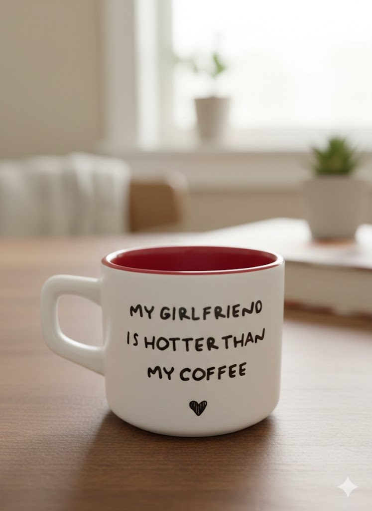 My Gırlfrıend Is Hotter Than My Coffee Beyaz Venüs Kupa - Hediyelik Kupa Fincan Mug